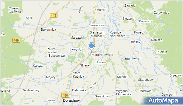 mapa Marczykowskie, Marczykowskie na mapie Targeo